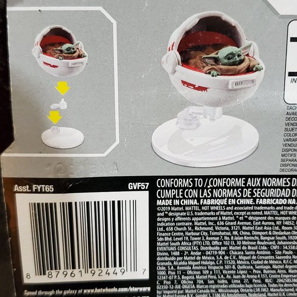 Hot Wheels Star Wars - Razor Crest & The Child Hover Pram - The Mandalorian